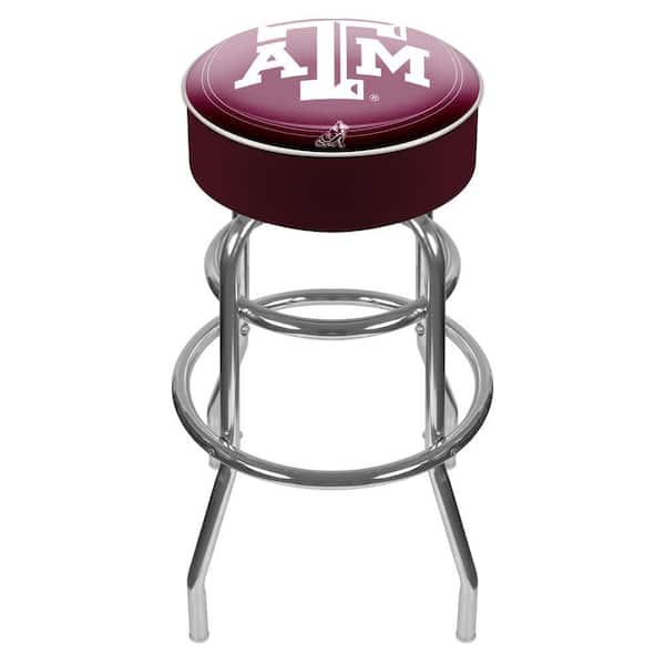 Trademark Texas A and M University 31 in. Chrome Padded Swivel Bar Stool