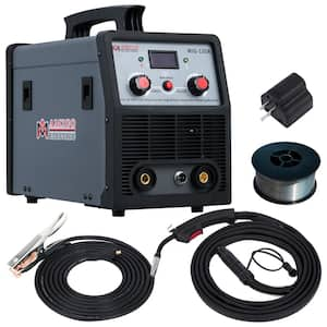 130 Amp MIG Wire Feeder Flux Cored Wire Gasless Welder, 115-Volt and 230-Volt IGBT Inverter Welding, 80% Duty Cycle