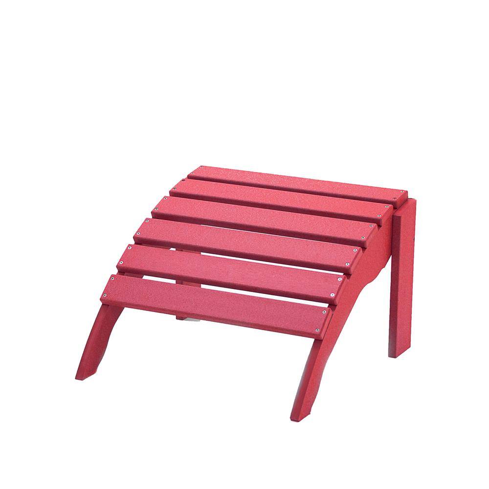 DUROGREEN Icon Pink Plastic Outdoor Ottoman AO8020PK - The Home Depot