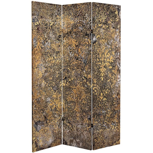 RED LANTERN Roots of the Earth 6 ft. Printed 3-Panel Room Divider