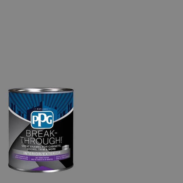 1 qt. PPG1001-5 Dover Gray Semi-Gloss Door, Trim & Cabinet Paint