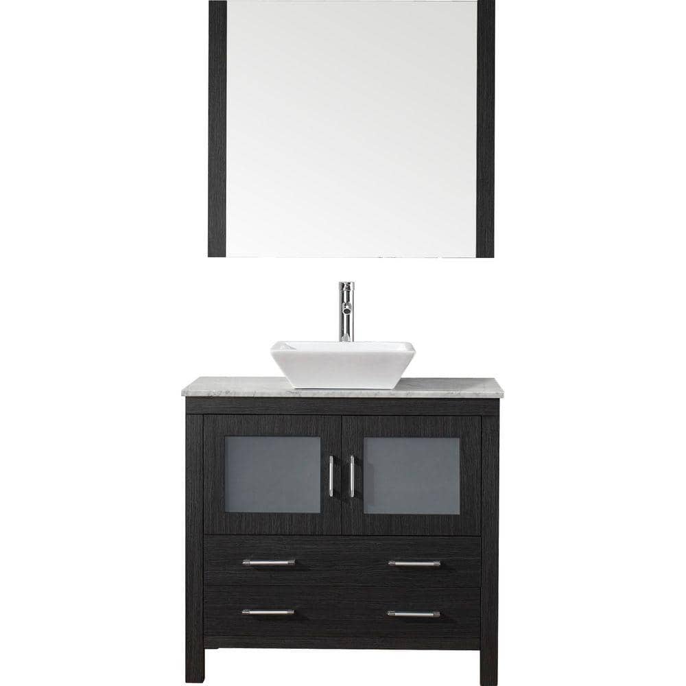 Reviews for Virtu USA Dior 37 in. W Bath Vanity in Zebra Gray with