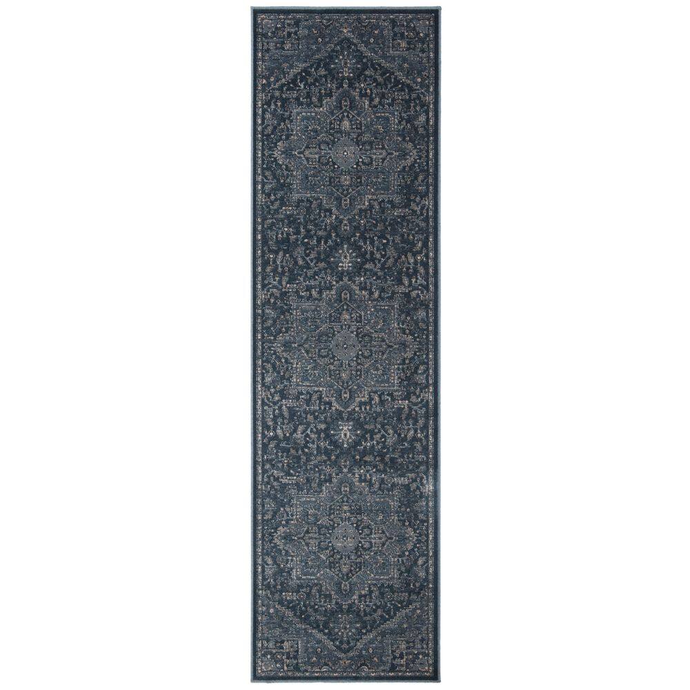 Vintage 2 ft. x 8 ft. Light Blue/Dark Blue Medallion Geometric Runner Rug price history on PriceWatchPro