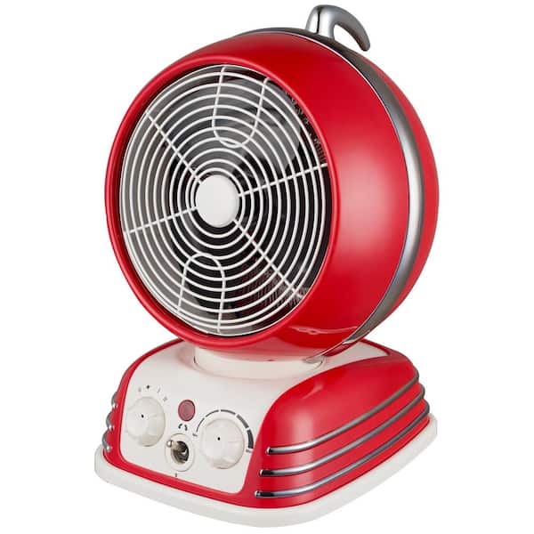 Modern Homes 10.25 in 1500-Watt Retro Round Fan Heater