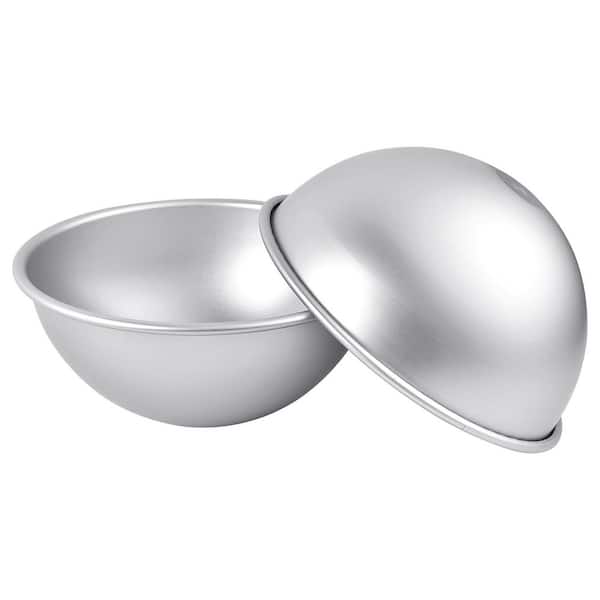 2pcs Aluminum Alloy Dome Cake Pan Nonstick Hemisphere Baking Mold for Sphere Cakes Birthdays Weddings