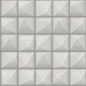 Dax Grey 3D Geometric Wallpaper Sample