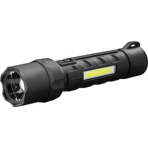 Polysteel 700 Stormproof 800 Lumen Dual Power LED Flashlight with Dual Color (White/Red) C.O.B.
