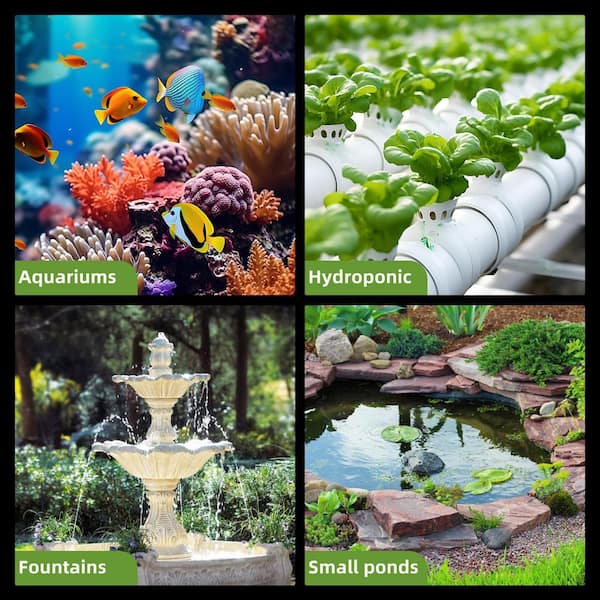660 GPH Submersible Fountain Water Pump, 40W Pond Pump for Outdoor Garden and Aquarium Use