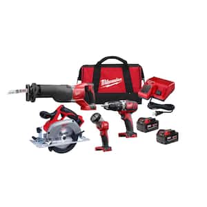 M18 18V Lithium-Ion Cordless Combo Tool Kit with Two 3.0 Ah Batteries, 1 Charger, 1 Tool Bag (4-Tool)