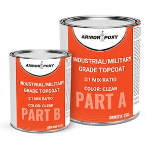 1.5 gal. Clear Poly Sealer Gloss 2 Part Epoxy Interior/Exterior Concrete Basement and Garage Floor Coating Floor Paint