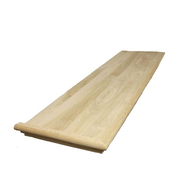 Stairtek 5/8 in. x 11-1/2 in. x 60 in. Unfinished White Oak Left Return Retread