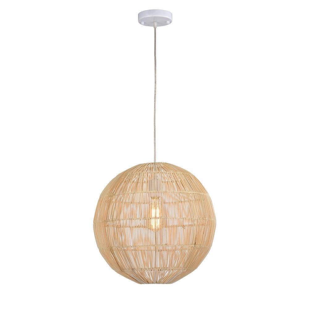 Warehouse of Tiffany Evee 64.3 in. 1-Light Indoor Cream Pendant Light ...