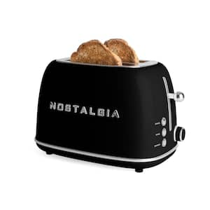 Classic Retro 825-Watt Black 2-Slice Toaster