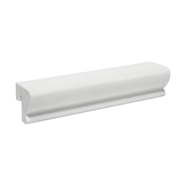 American Pro Decor 1-1/2 in. x 1-1/4 in. x 6 in. Long Recycled Polystyrene Cap Panel Moulding Sample