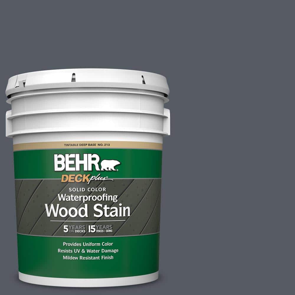 5 gal. #PPU18-02 Pencil Point Solid Color Waterproofing Exterior Wood Stain