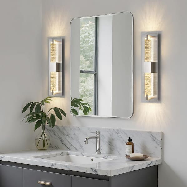 KAISITE Modern 1-Light Brushed Nickel Dimmable LED Wall Sconce