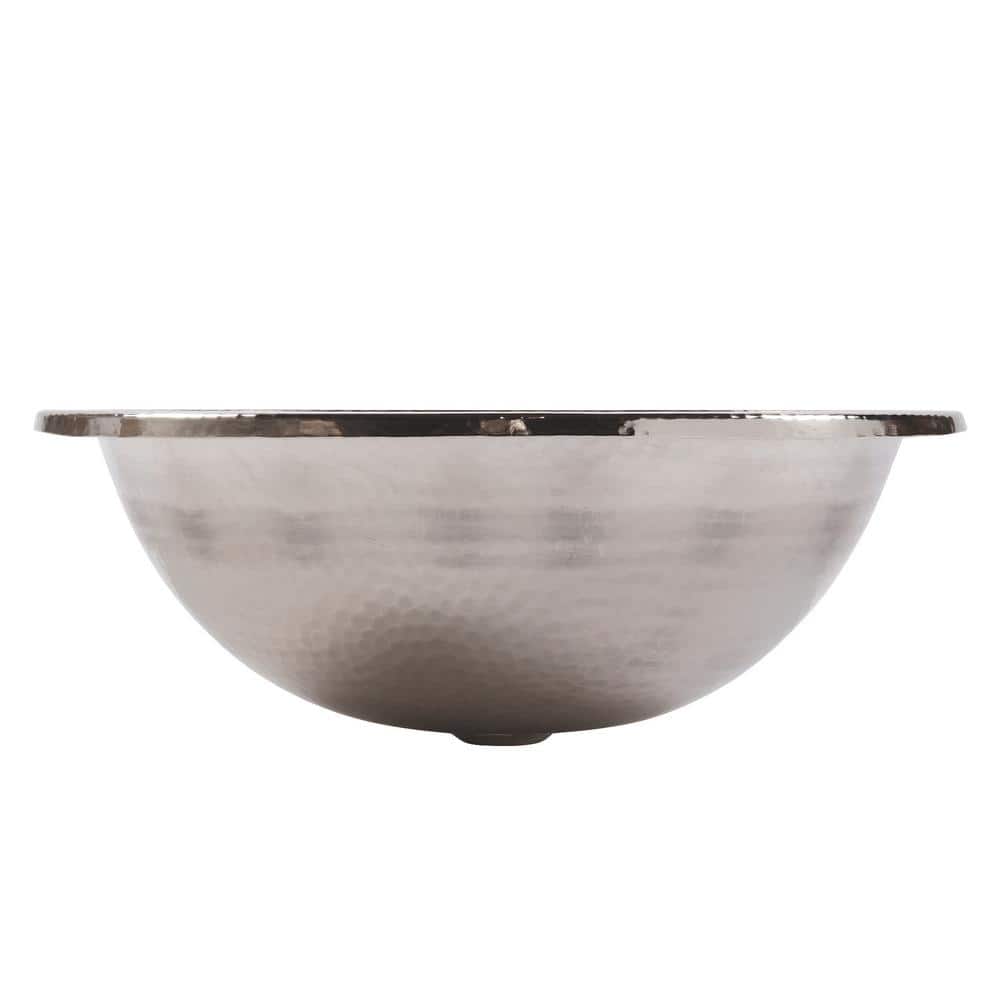 Edison 18.5" Hammered Nickel Undermount Bathroom Sink