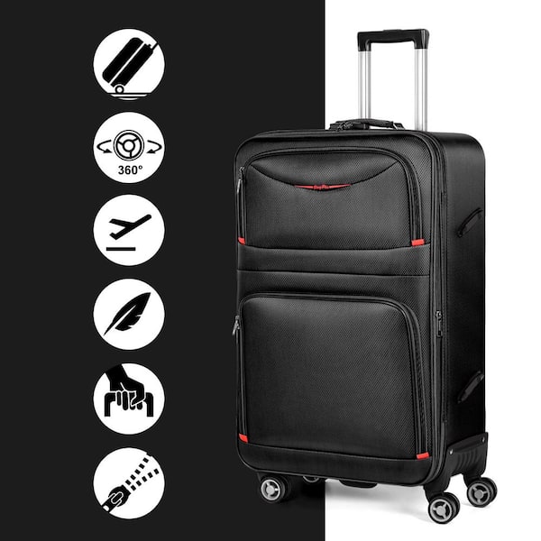 Suitcase Wheels, 1 Pair A88 Black 360 Swivel Luggage Multi Hole