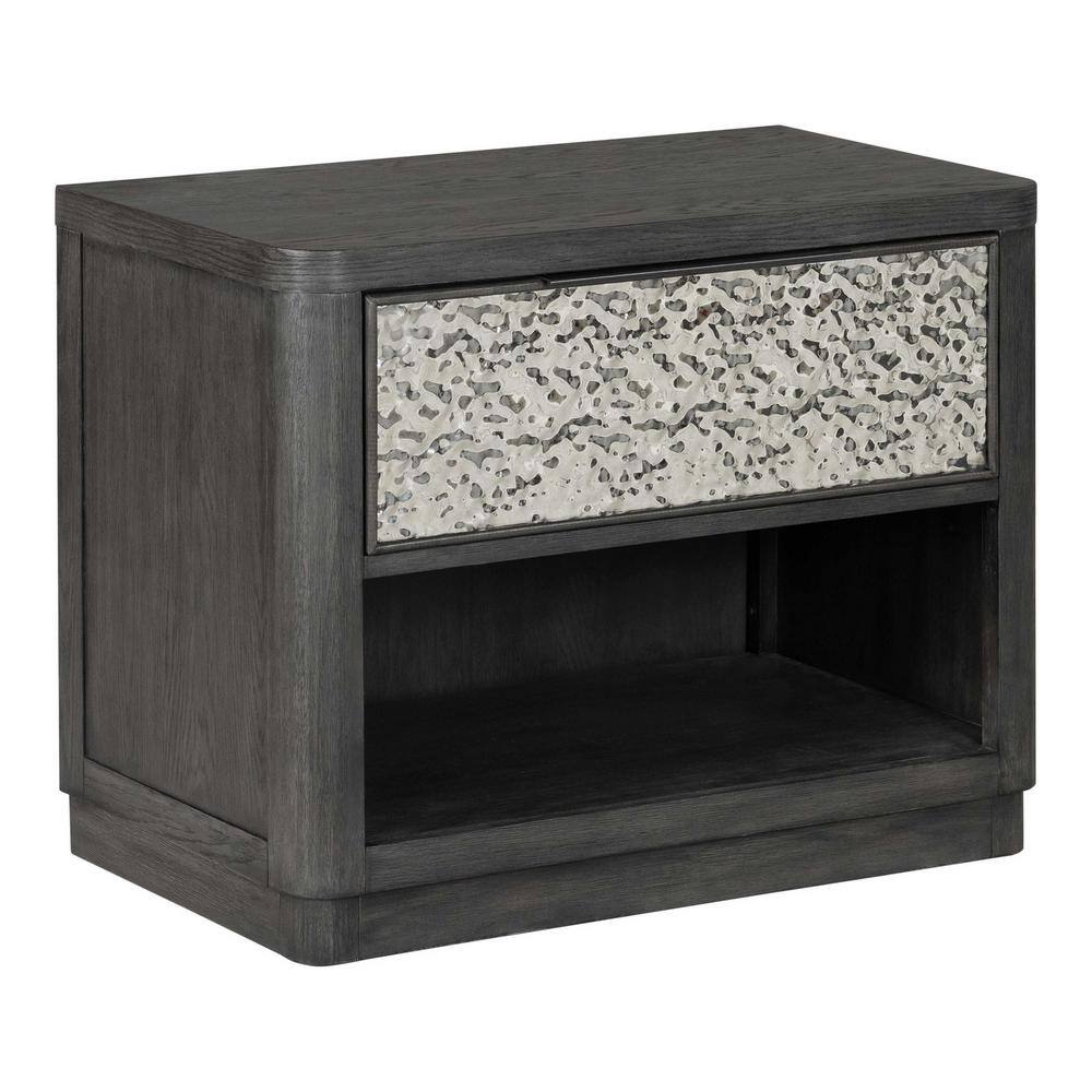 Livin Ash Gray 1-Drawer 30 in. W Nightstand