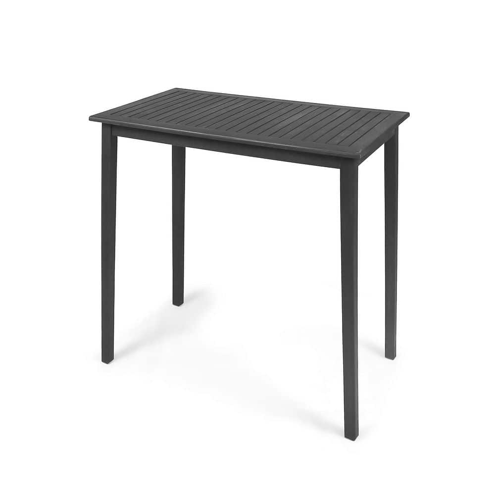 45 in. Minimalist Dark Gray Wood Rectangle Outdoor Dining Table price history on PriceWatchPro
