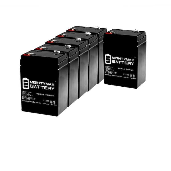MIGHTY MAX BATTERY ML4-6 - 6V 4.5AH Replacement Battery compatible with Interstate SEC0905 Rechargable - 6 Pack