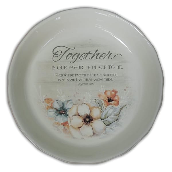 10.5 in Round Ceramic Pie Pan Pie Dish with Oven Microwave and Dishwasher Safe Finish Pie Dishes & Pans