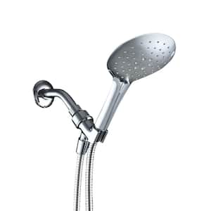 ACA 3-Spray Patterns with 1.8 GPM 5 in. Wall Mount Handheld Shower Head with Hose in Chrome
