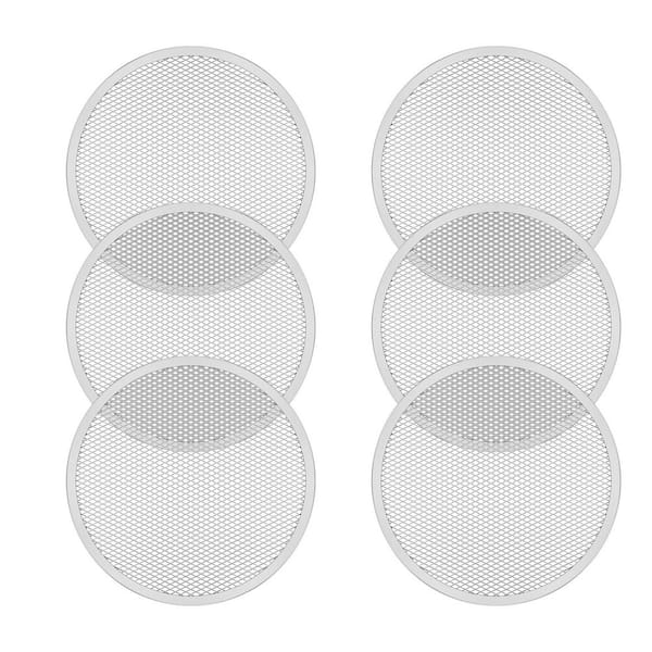 6 Pack 12-Cup Aluminum Pizza Mesh Tray Nonstick Pizza Screen Baking Pan Temperature Resistant for Oven