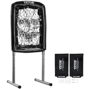 9 Hole Baseball Net 20 in. L x 30 in. W Softball Baseball Training Equipment Heavy-duty Height Adjustable Trainer Aid