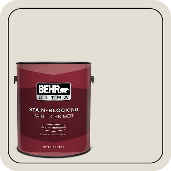 BEHR ULTRA 1 gal. #N220-1 Spun Wool Extra Durable Flat Interior Paint & Primer