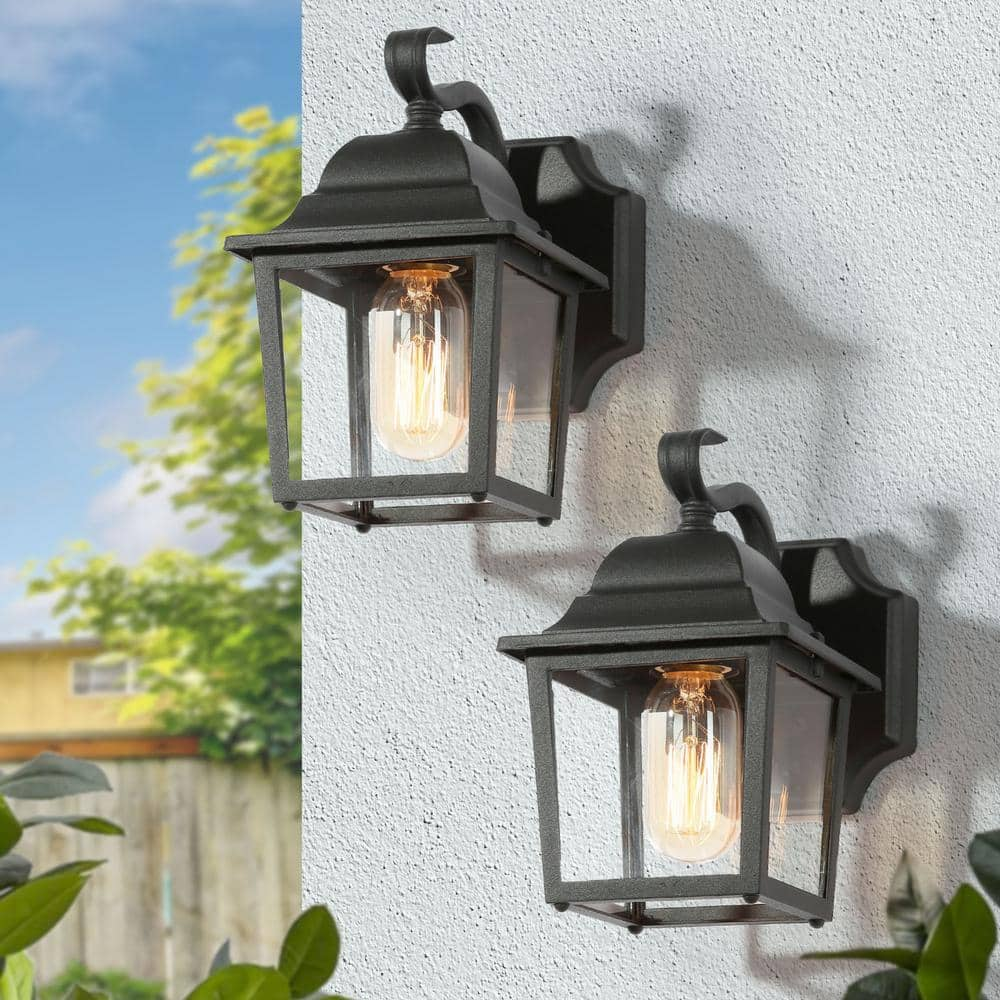 Indoor & Outdoor Lantern Brushed Gunmetal with Laminated Walnut Wooden