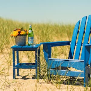 Icon Royal Blue Square Plastic Outdoor Side Table