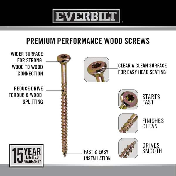 #9 x 3 in. Star Drive Flat Head Interior Wood Screws 5 lbs.-Box (417-Piece)