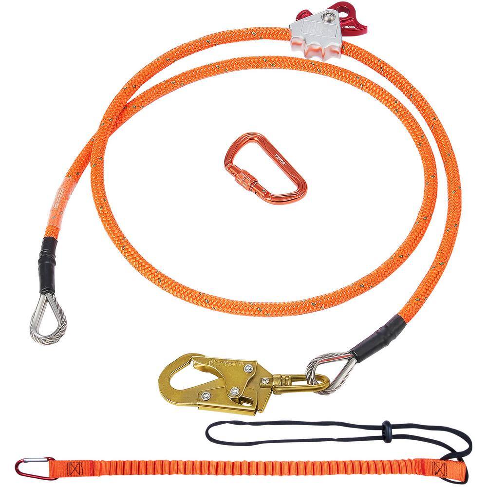 SKYSHALO 8 ft. Steel Wire Core Lanyard Flip Line, Steel Core