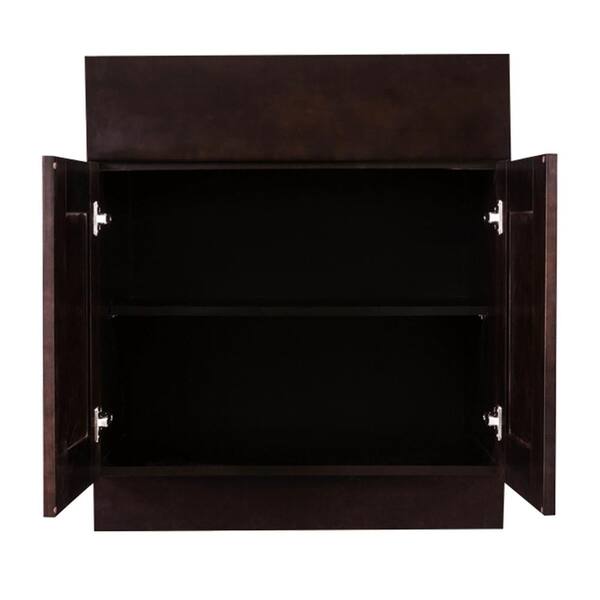 LIFEART CABINETRY Anchester Assembled 36 in. x 34.5 in. x 24 in. Base Cabinet with 2 Doors and 1 Drawer in Dark Espresso