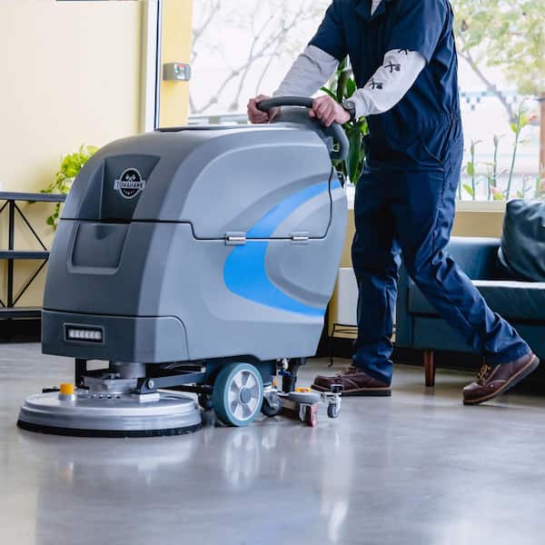 550-Watt Cordless 20 in. Auto Floor Scrubber Cleaner with Power Mop Brush Squeegee