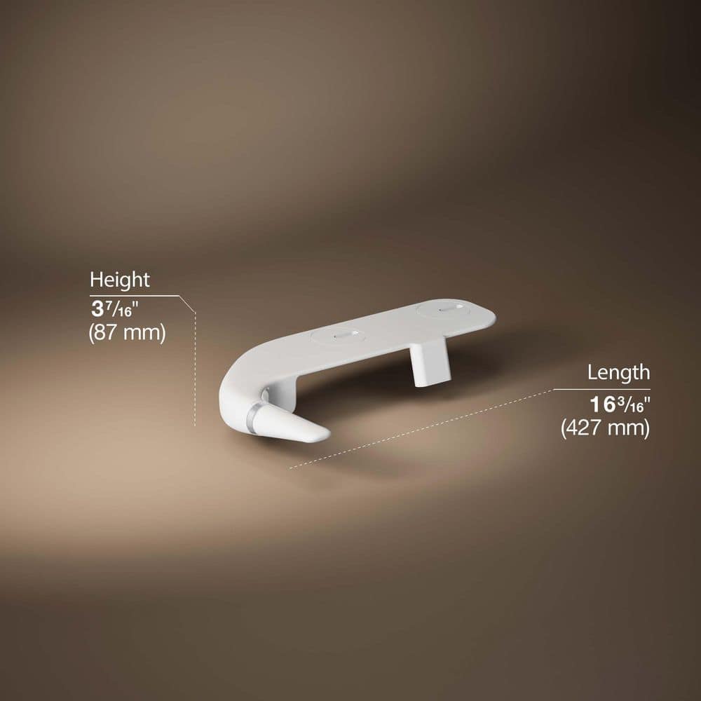 White Manual Bidet Attachment with Dual Self-Cleaning Nozzles
