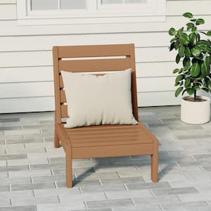 Birchwood Outdoor Patio Deep Seating HDPE Armless Lounge Chair in Teak