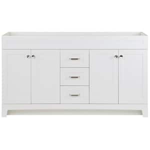 Thornbriar 60 in. W x 22 in. D x 34 in. H Bath Vanity Cabinet without Top in Polar White