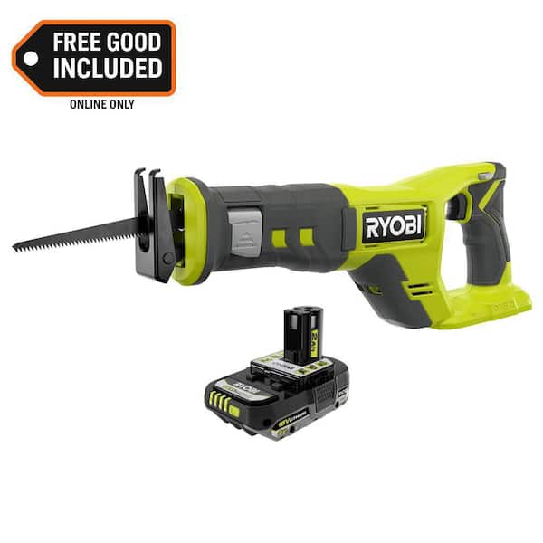 ONE+ 18V Cordless Reciprocating Saw with 2.0 Ah Lithium Battery