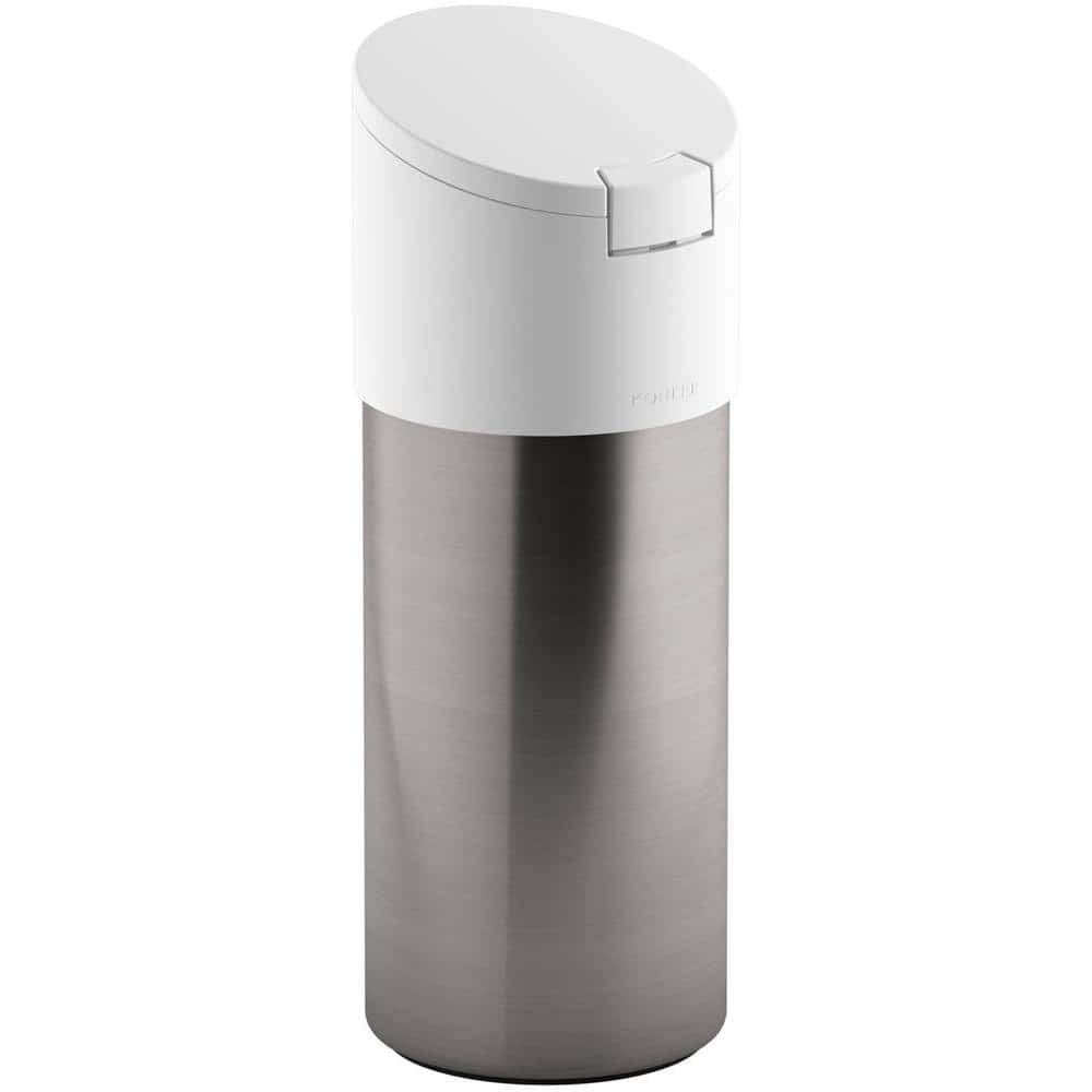 KOHLER Stainless Steel Disinfecting Wipes Dispenser with White Lid