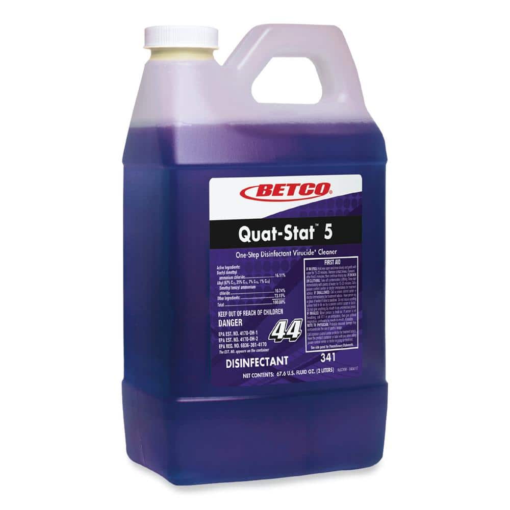 Betco 2 l Quat-Stat 5 Lavender Scent Disinfecting All-Purpose Cleaner, Bottle (4-Pack) -  BET3414700