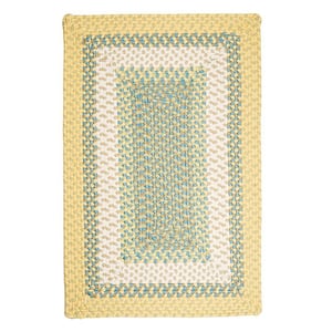 Blithe Yellow 2 ft. x 4 ft. Braided Area Rug