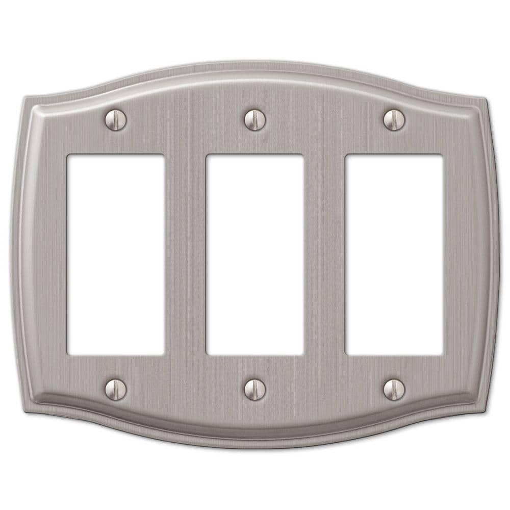 Vineyard 3-Gang Rocker Steel Wall Plate - Brushed Nickel price history on PriceWatchPro