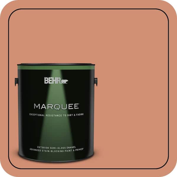 BEHR MARQUEE 1 gal. #M200-5 Terra Cotta Clay Semi-Gloss Enamel Exterior Paint & Primer