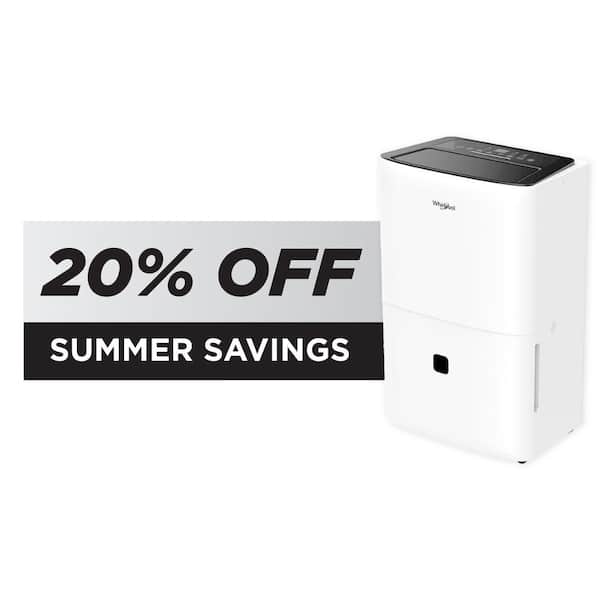 50 pt. 3,000 sq. ft. with Bucket Dehumidifier with Pump in White