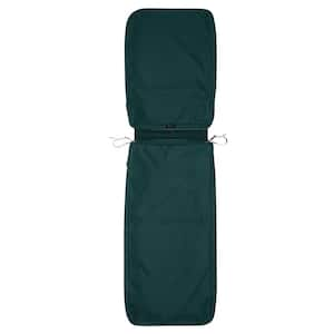 Ravenna 72 in. D x 21 in. W x 3 in. H Patio Chaise Lounge Cushion Slip Cover in Mallard Green