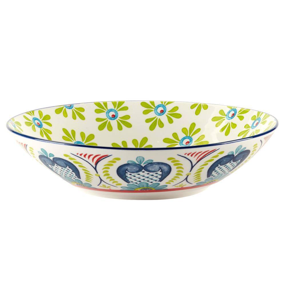Talavera Multicolor Ceramic 9.25" Soup and Pasta Bowls Set