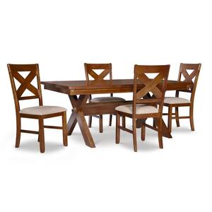 Neumann Dark Hazelnut Brown 5-piece Dining Set