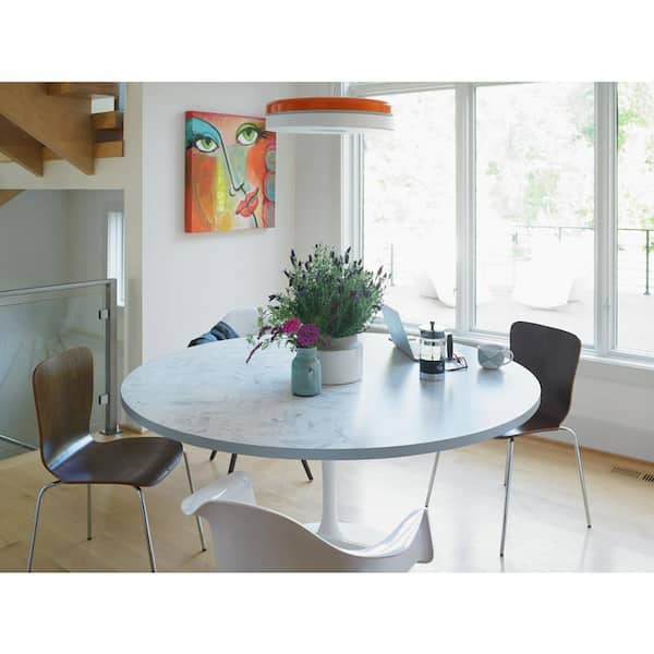 4 ft. x 8 ft. Laminate Sheet in White Marble Herringbone with Matte Finish